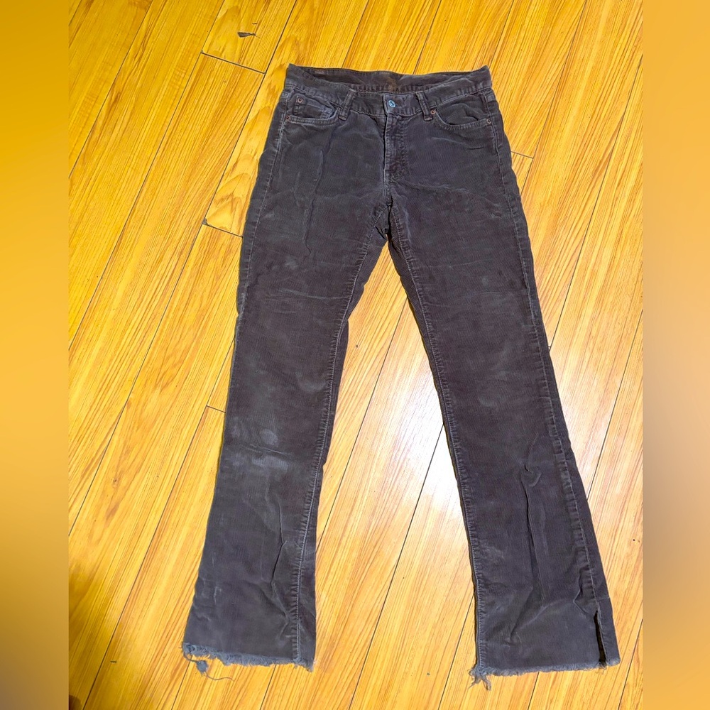 Low rise 7 for all man kind brown corduroy pants